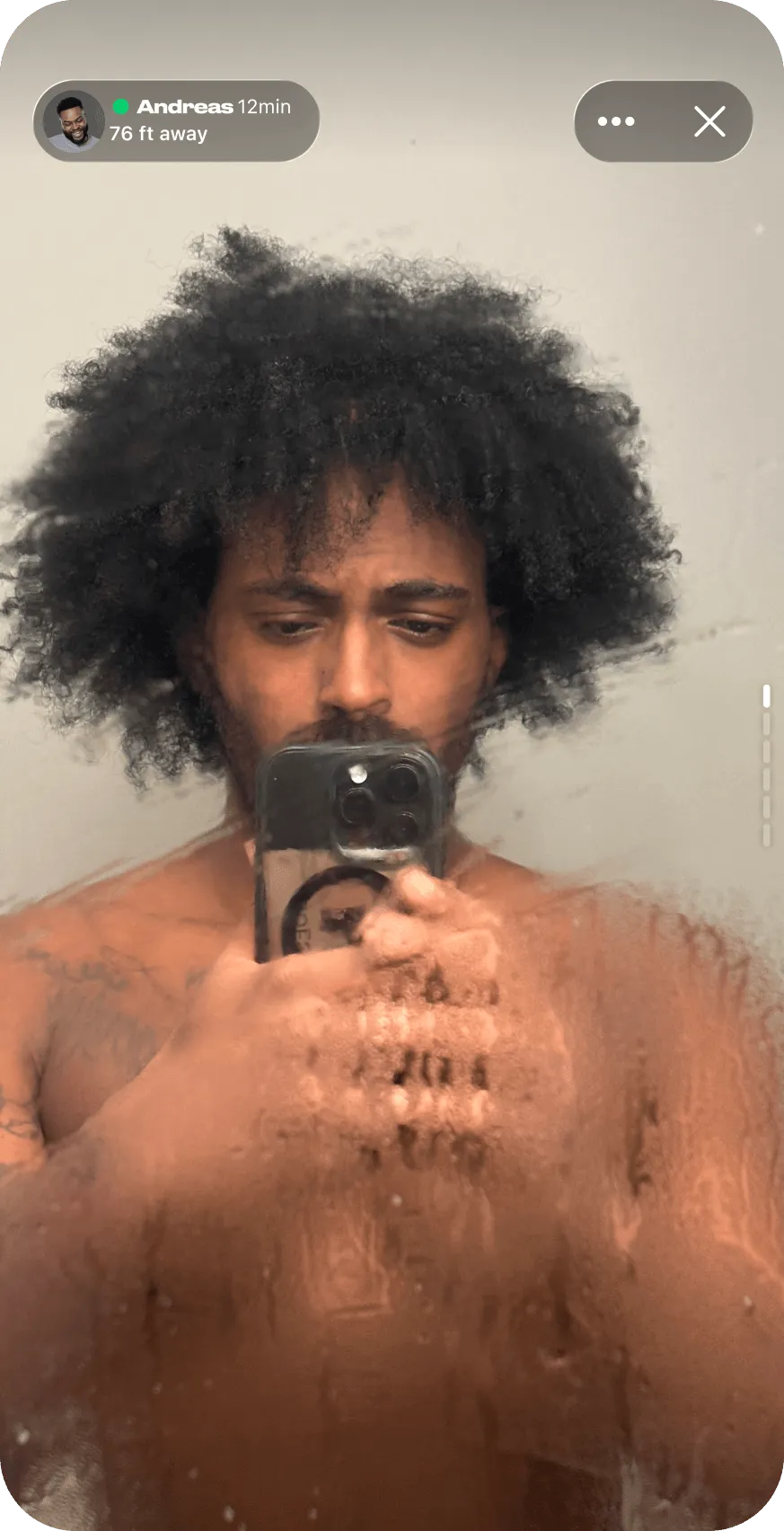 A member sharing a mirror photo